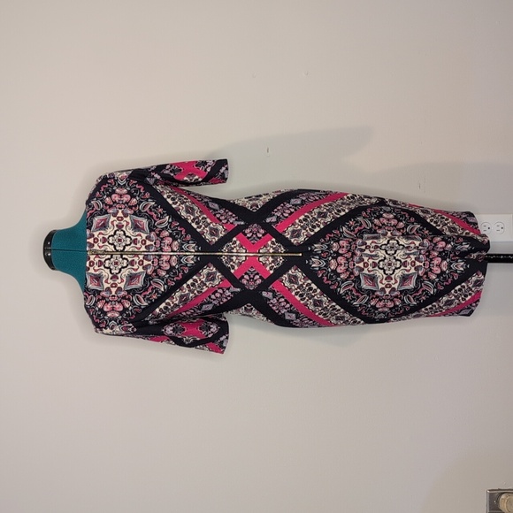 Eliza J Floral Geometric Patterned Dress - Picture 3 of 5